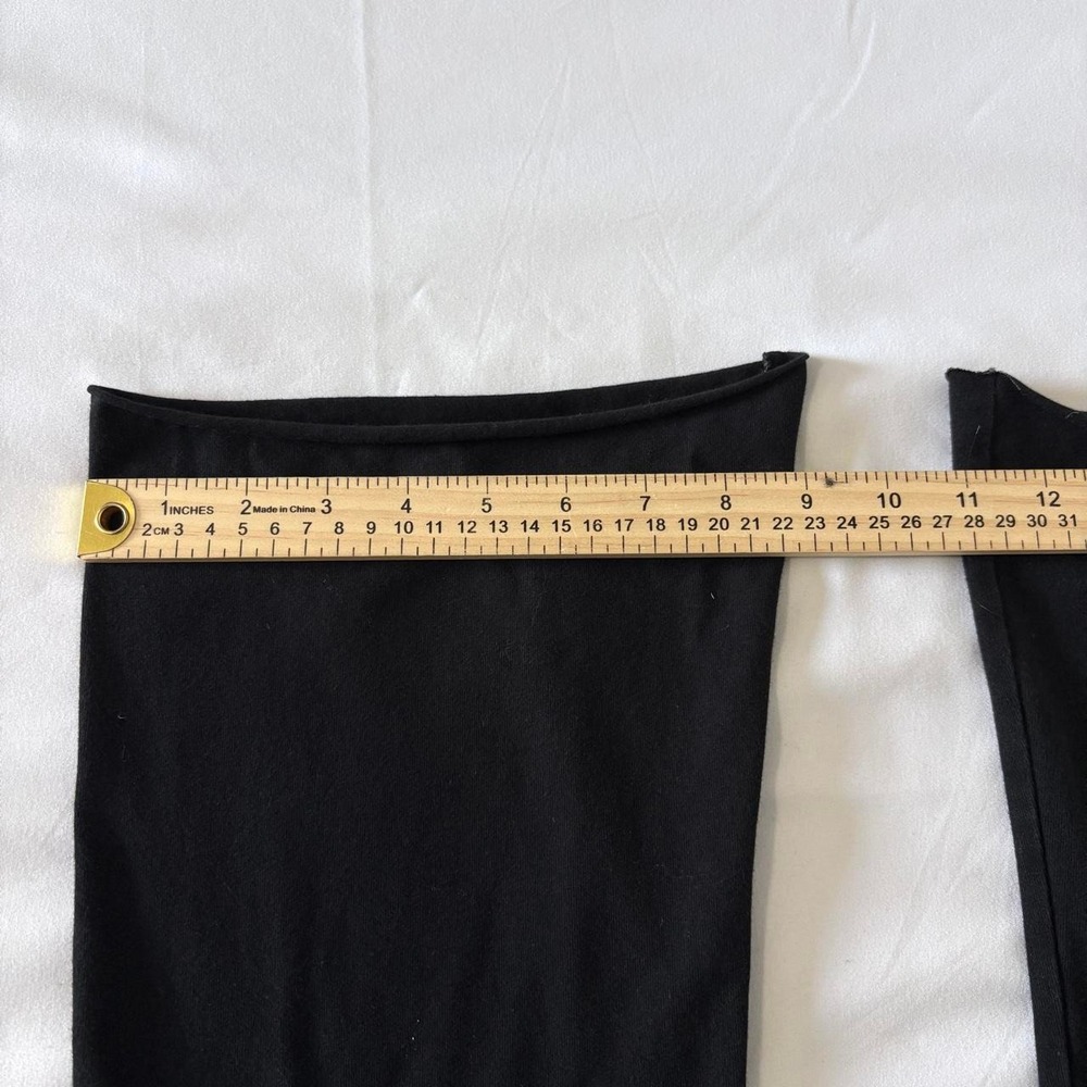Victoria Secret Pink Foldover Flare Yoga Pants Women Medium Black Y2K Vintage - Picture 8 of 8